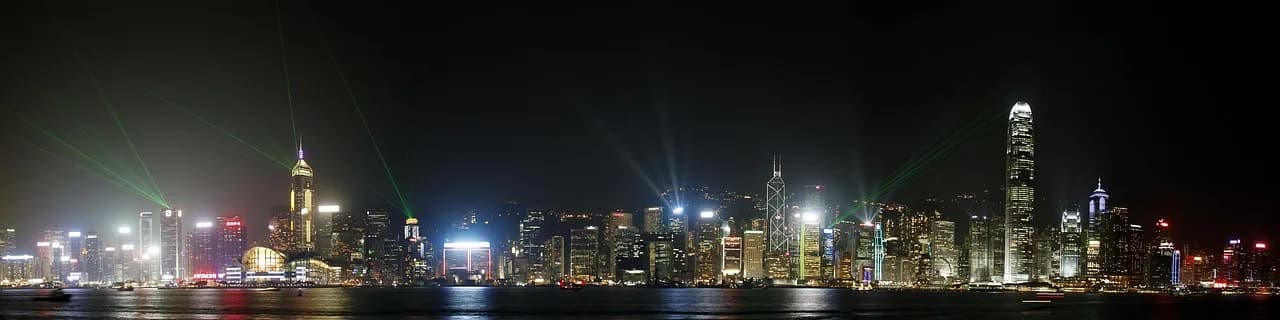The Hong Kong skyline