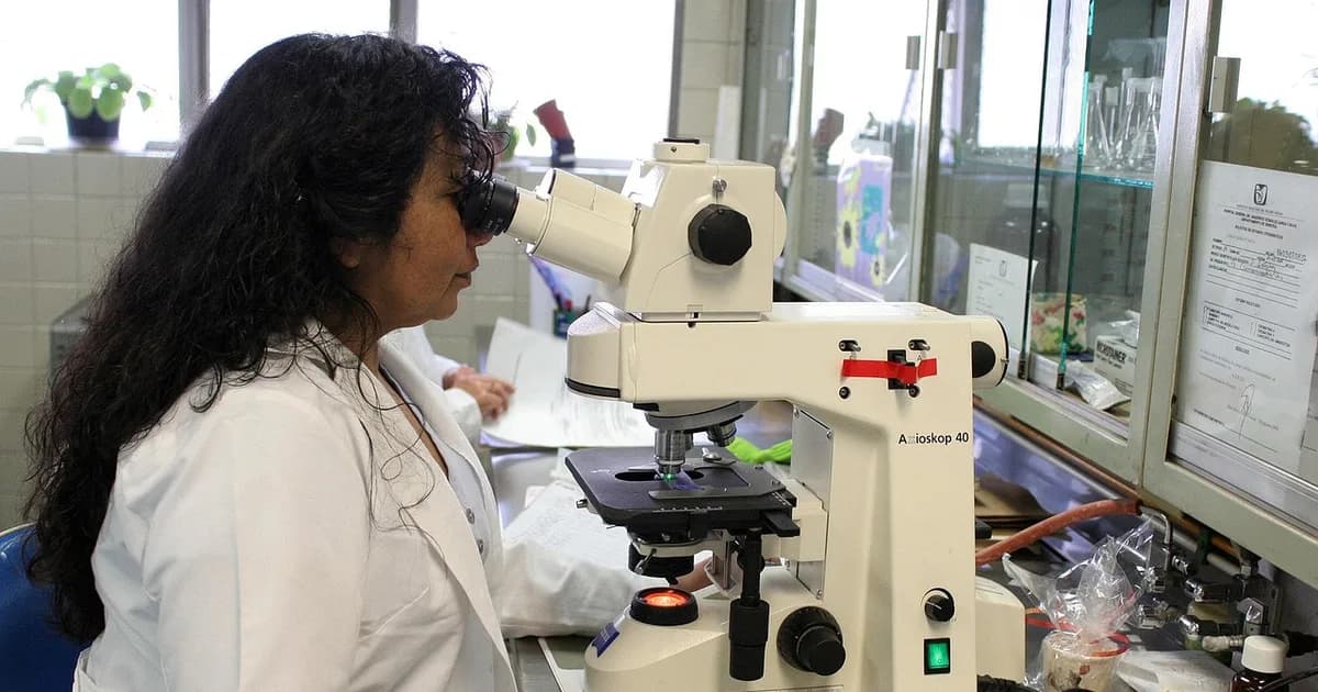 A scientist working in a testing laboratory