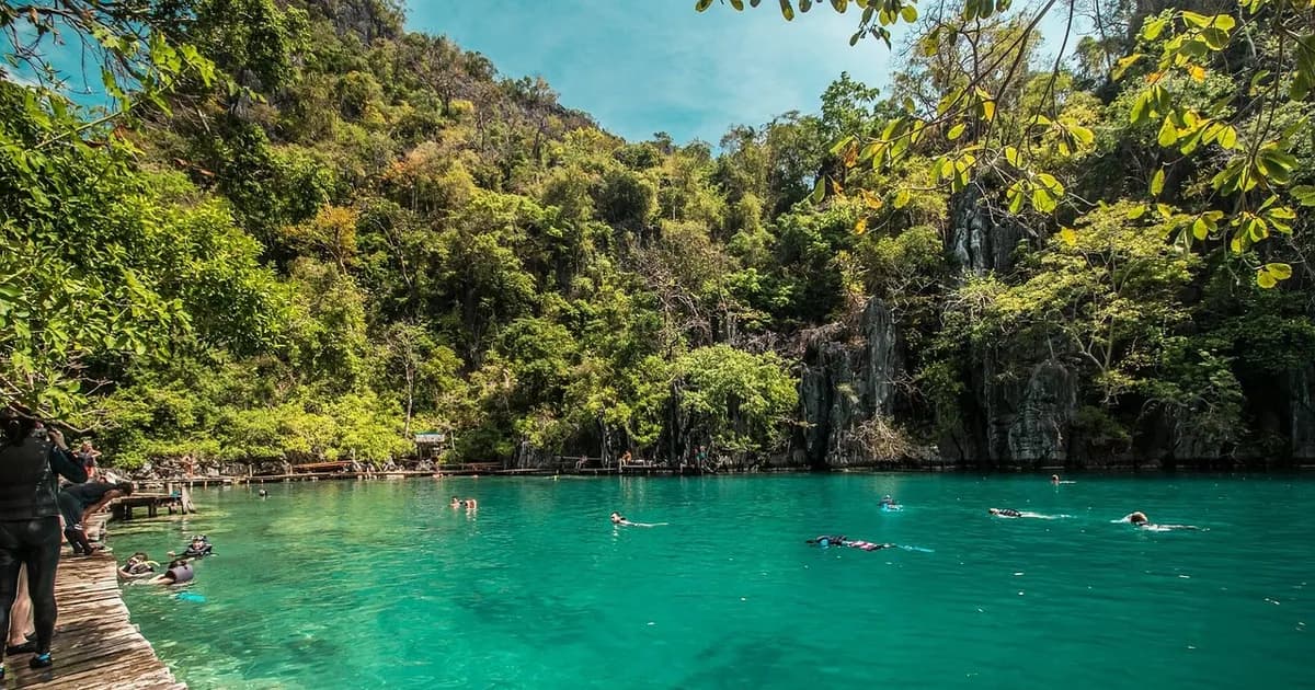 Island coastline in the Philippines