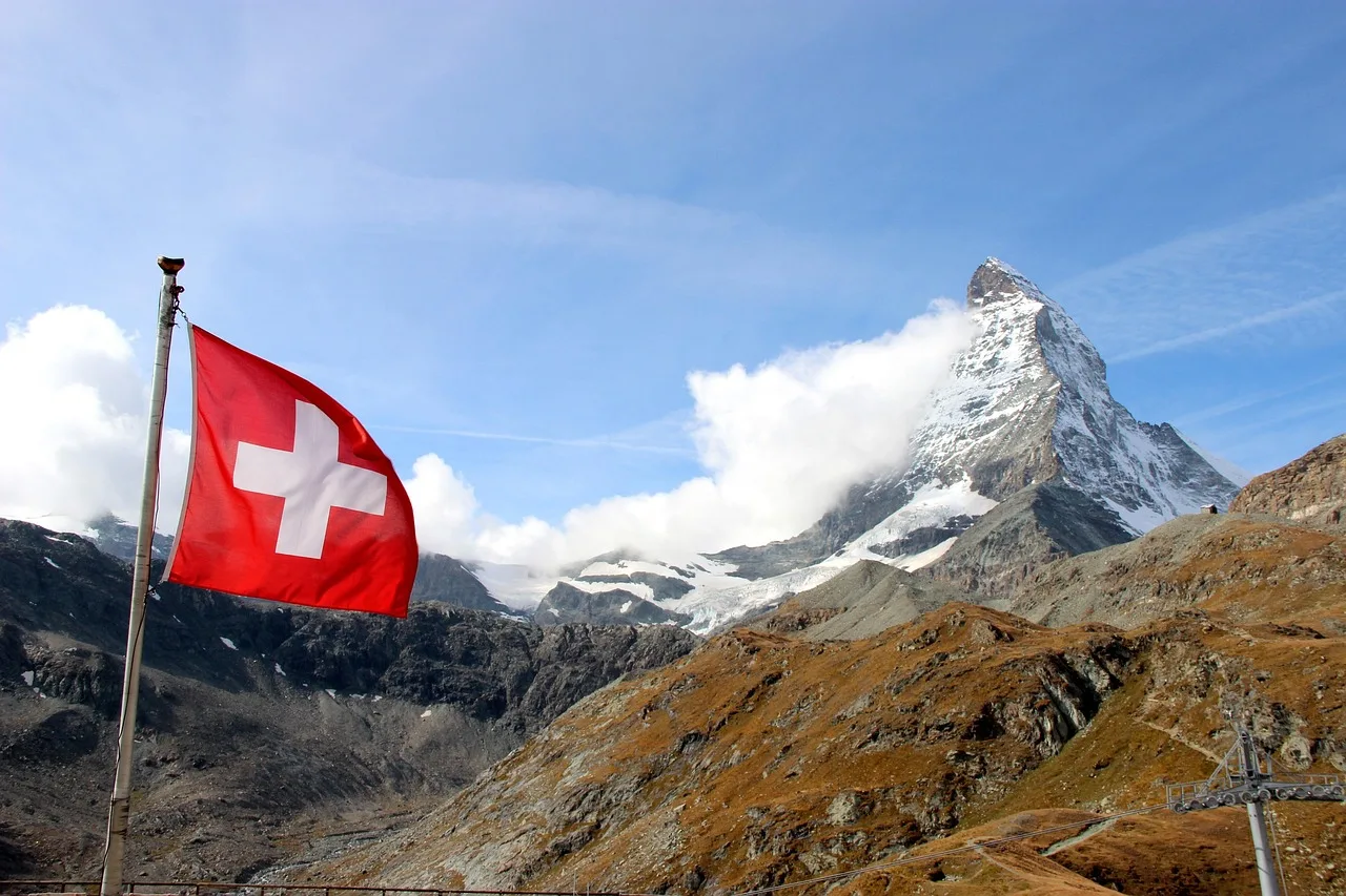 Swiss Alps landscape, representing the Switzerland to Singapore pet import route